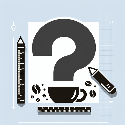 Coffee themed question mark.
Single Game Texture. In-Game asset. 2d. Blank background. High contrast. No shadows.