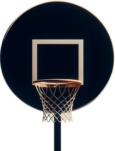 basketbol potası.
Single Game Texture. In-Game asset. 2d. Blank background. High contrast. No shadows.