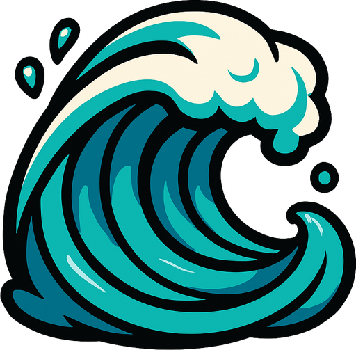 wave.
In-Game asset.  2d.  High contrast.  No shadows