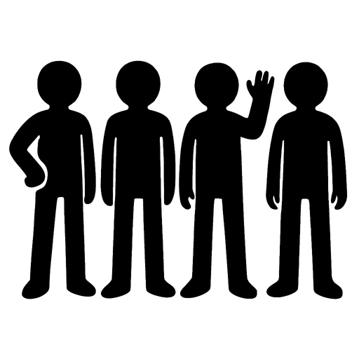 siyah adamlar.
In-Game asset.  2d.  High contrast.  No shadows