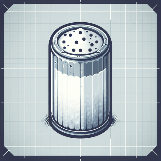 a salt can, viewed from above.
Single Game Texture. In-Game asset. 2d. Blank background. High contrast. No shadows.