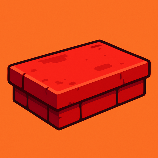 red platform.
In-Game asset.  2d.  High contrast.  No shadows