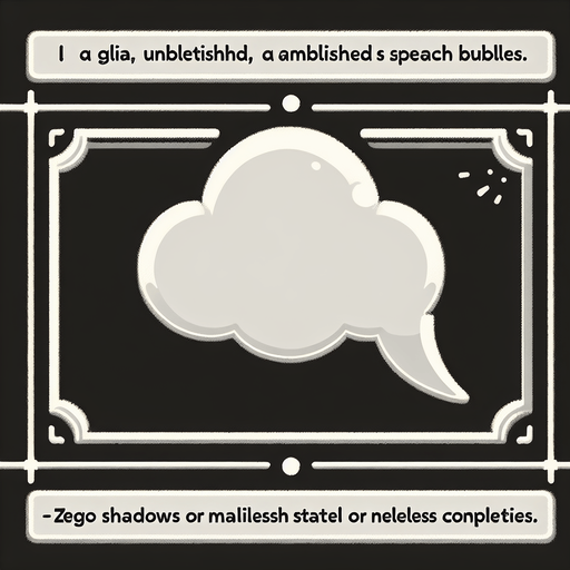 Design a panel for a hyper-casual 2D video game, styled as a clean, white speech bubble. The panel has softly rounded corners and a slight cloud-like shape, with a small, rounded tail pointing downward or to the side. The design is pure and minimal, with no shadows or unnecessary details, ensuring a crisp, modern look. The edges are outlined with a subtle, light-gray stroke to enhance contrast while maintaining a soft and approachable aesthetic. Perfect for displaying text or damage stats in a playful yet functional manner..
Single Game Texture. In-Game asset. 2d. Blank background. High contrast. No shadows.