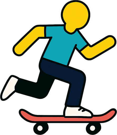 modern player of app store icon,only player,in skaetborg.
In-Game asset.  2d.  High contrast.  No shadows