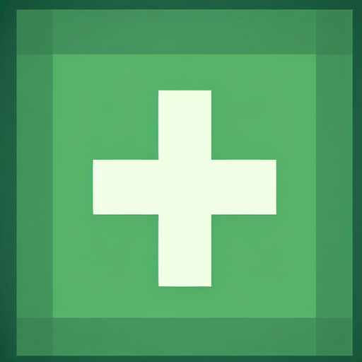 square green  box with + inside.
Single Game Texture. In-Game asset. 2d. Blank background. High contrast. No shadows.