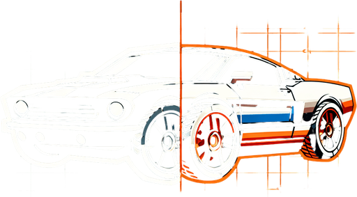 Car.
Single Game Texture.  In-Game asset.  2d.  Blank background.  High contrast.  No shadows