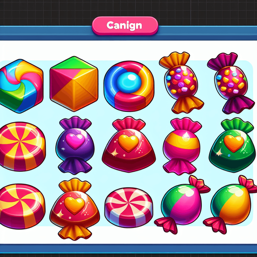 sweet candy.
Single Game Texture. In-Game asset. 2d. Blank background. High contrast. No shadows.
