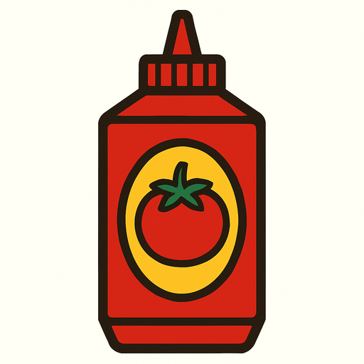 Ketçap kutusu.
In-Game asset.  2d.  High contrast.  No shadows