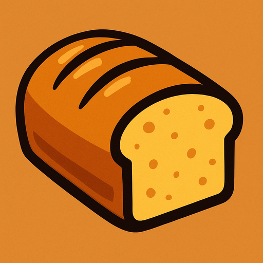 bread 2d.
In-Game asset.  2d.  High contrast.  No shadows