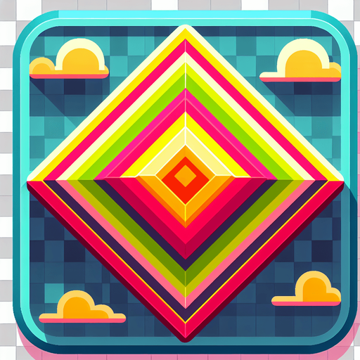 Simple flat icon, 200x200pixels, one bright color romb with border. No shadows, top down view, transparent background.
Single Game Texture. In-Game asset. 2d. Blank background. High contrast. No shadows.