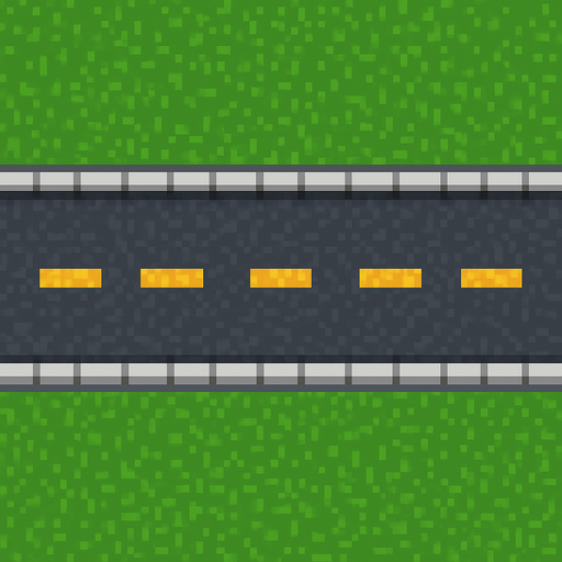 road, pixel, 2d.
In-Game asset.  2d.  High contrast.  No shadows. In-Game asset