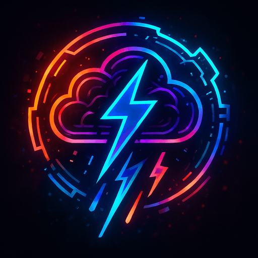 Ability icon 'Ultimate Storm' . cyberpunk. abstract. Futuer. different colors. HD colors