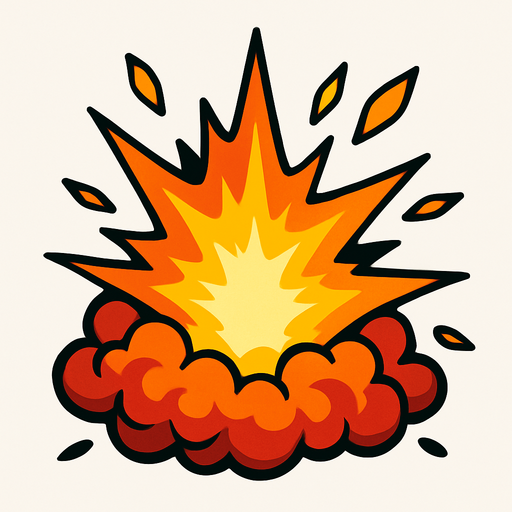 Ateş - Patlama.
In-Game asset.  2d.  High contrast.  No shadows