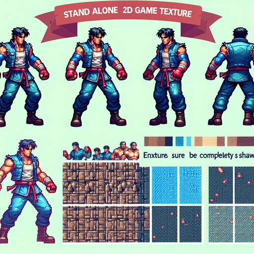 fighter.
Single Game Texture. In-Game asset. 2d. Blank background. High contrast. No shadows.