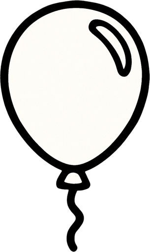 white balloon.
In-Game asset.  2d.  High contrast.  No shadows