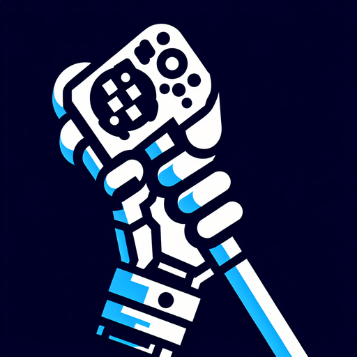 A glove on a stick.
Single Game Texture.  In-Game asset.  2d.  Blank background.  High contrast.  No shadows