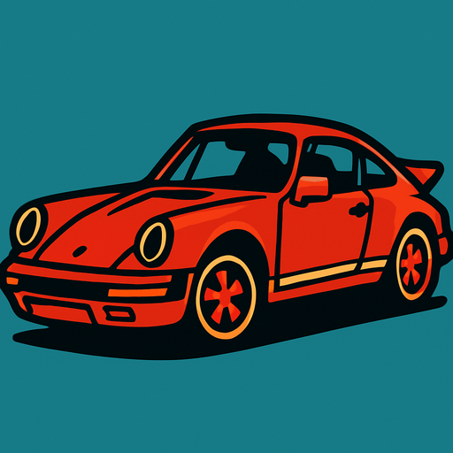 porsche.
In-Game asset.  2d.  High contrast.  No shadows