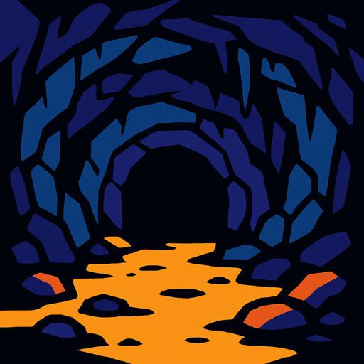 Cave.
In-Game asset.  2d.  High contrast.  No shadows