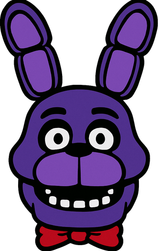 Bonnie head.
In-Game asset.  2d.  High contrast.  No shadows