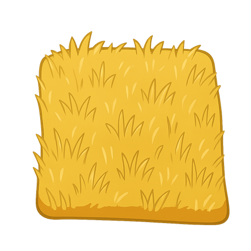 yellow grass. No background. Transparent background. Blank background. No shadows. 2d. In-Game asset. flat