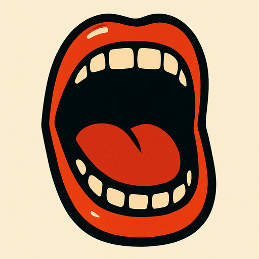 Screaming mouth.
In-Game asset.  2d.  High contrast.  No shadows