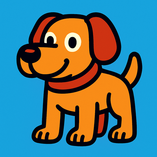 Chien.
In-Game asset.  2d.  High contrast.  No shadows