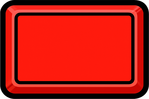 Red button rectangle.
In-Game asset.  2d.  High contrast.  No shadows