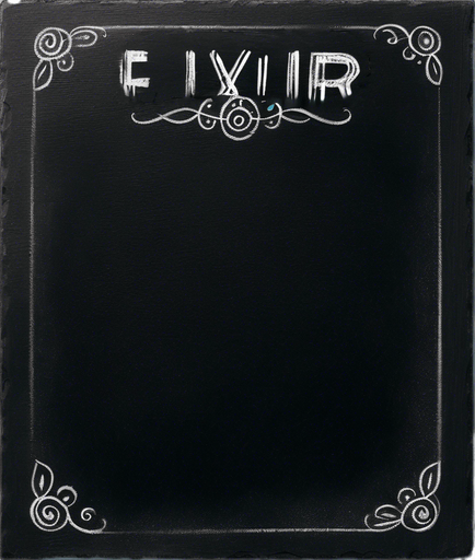 Word "ELIXIR" in chalk