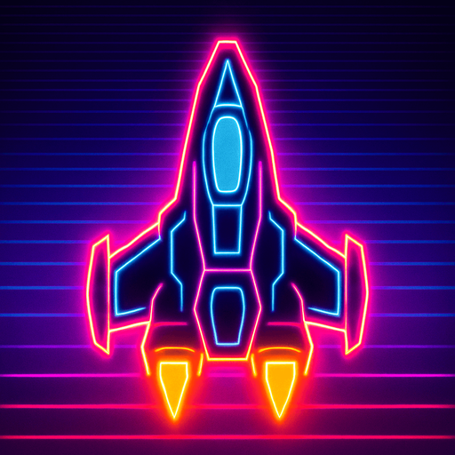 synthwave bright neon glow audiosurf or f-zero like ship
In-Game asset.  2d.  High contrast.  No shadows. facing upright vertical 3d like