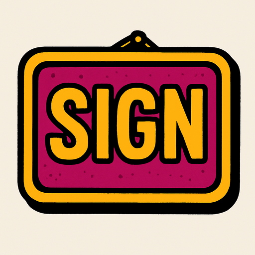 sign.
In-Game asset.  2d.  High contrast.  No shadows