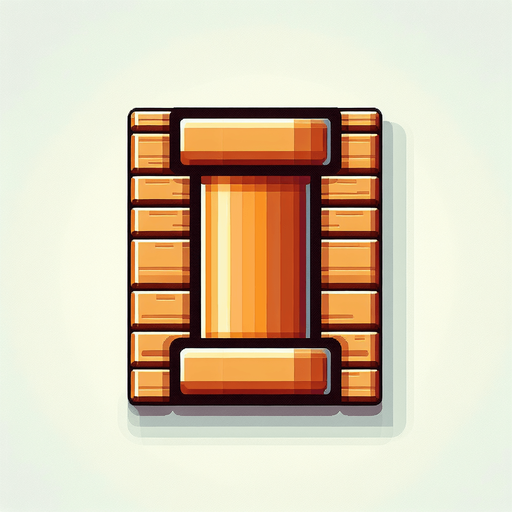 Flappy Bird Game Single Design Pipe.
Single Game Texture. In-Game asset. 2d. Blank background. High contrast. No shadows.
