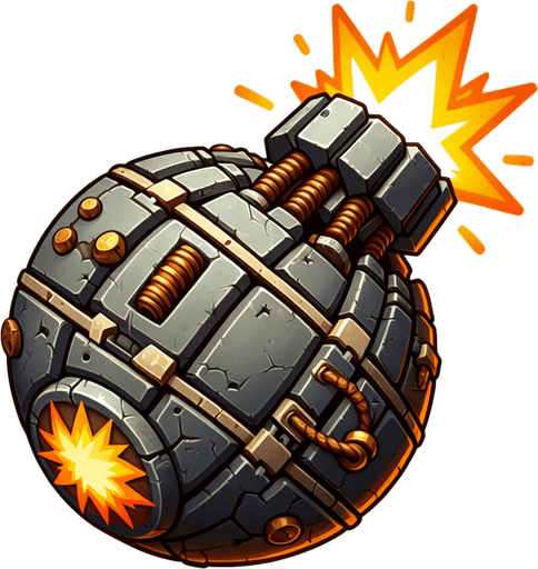 A nuke (no background).
Single Game Texture.  In-Game asset.  2d.  Blank background.  High contrast.  No shadows