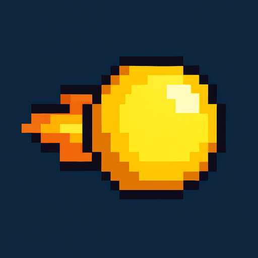 pixelart yellow circular bullet to shoot enemies
In-Game asset.  2d.  High contrast.  No shadows. Pixel art