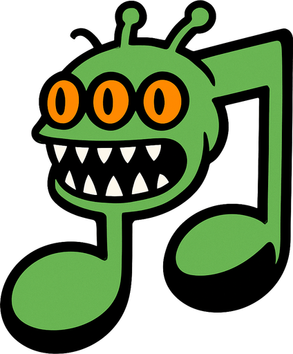 MÜZİK NOTASI ŞEKLİNDE BİR UZAYLI CANAVAR ÇİZ AMA BU KARAKTER PLAYER VE İSMİ HELİOS ONA GÖRE TASARLA. AYAKSIZ. GÖRSELE YAZI YAZMA
In-Game asset.  2d.  High contrast.  No shadows