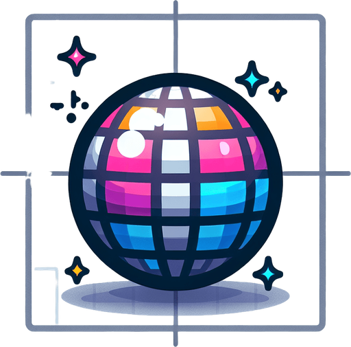 Bola disco.
Single Game Texture.  In-Game asset.  2d.  Blank background.  High contrast.  No shadows