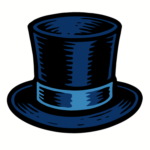 Top hat.
In-Game asset.  2d.  High contrast.  No shadows