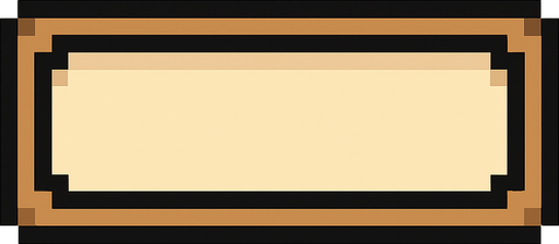 Info bar box 2d pixel art horizontal.
In-Game asset.  2d.  High contrast.  No shadows