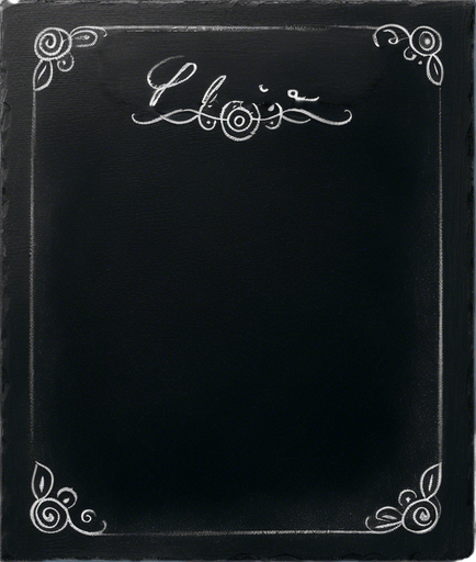 Word "ELIXIR" handwritten in chalk aligned at the top