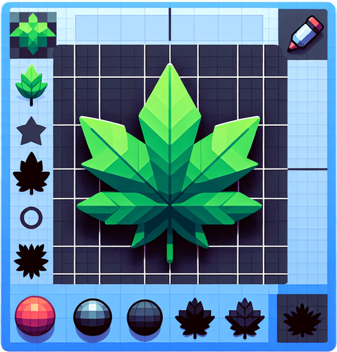 a christmas leaf. plastic style. Single Game Texture. In-Game asset. 2d. Blank background. High contrast. No shadows.