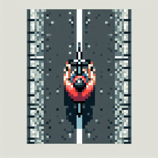 cyclist seen from the top. bird-eye perspective. pixelated. 8 bit.
Single Game Texture. In-Game asset. 2d. Blank background. High contrast. No shadows.