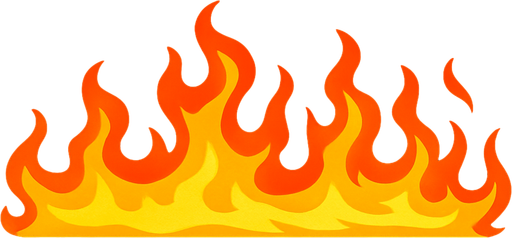 horizontal fire.
In-Game asset.  2d.  High contrast.  No shadows