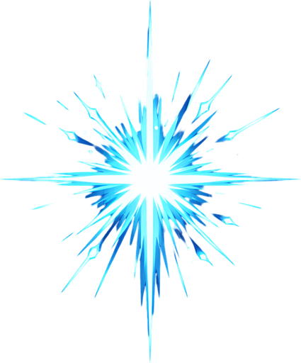 Blue Laser blast.
Single Game Texture. In-Game asset. 2d. Blank background. High contrast. No shadows.