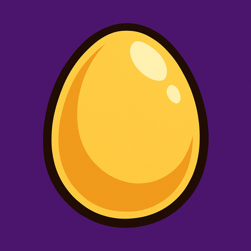 Egg.
In-Game asset.  2d.  High contrast.  No shadows