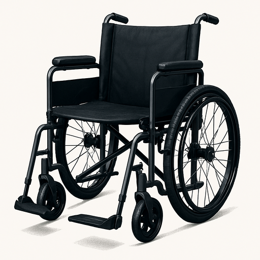 realistic wheel chair.
In-Game asset.  2d.  High contrast.  No shadows