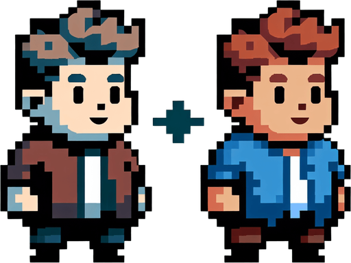 fat boy.
Single Game Texture. In-Game asset. 2d. Blank background. High contrast. No shadows. 8bit. no background.