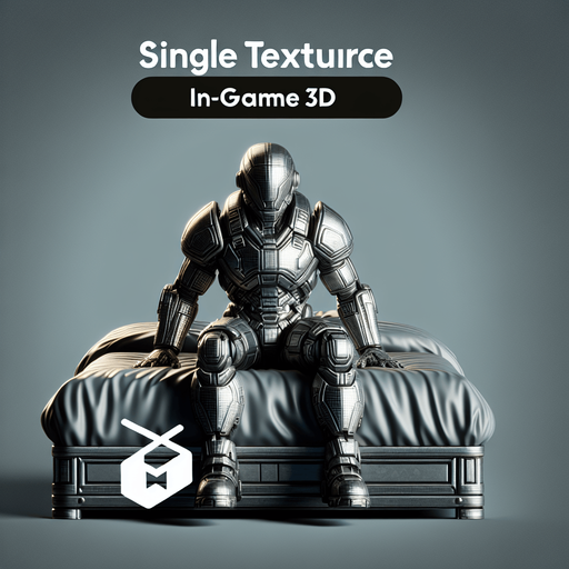 Hero is ironman and sitting on bed facing backward.
Single Game Texture. In-Game asset. 3d. Blank background. High contrast. No shadows.
