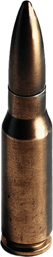 Bullet.
Single Game Texture.  In-Game asset.  2d.  Blank background.  High contrast.  No shadows