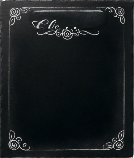 Word "ELIXIR" handwritten in chalk aligned at the top