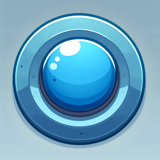 summoning round blue button.
Single Game Texture. In-Game asset. 2d. Blank background. High contrast. No shadows.