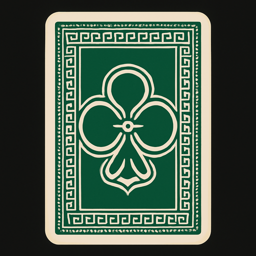playing cards back.
In-Game asset.  2d.  High contrast.  No shadows